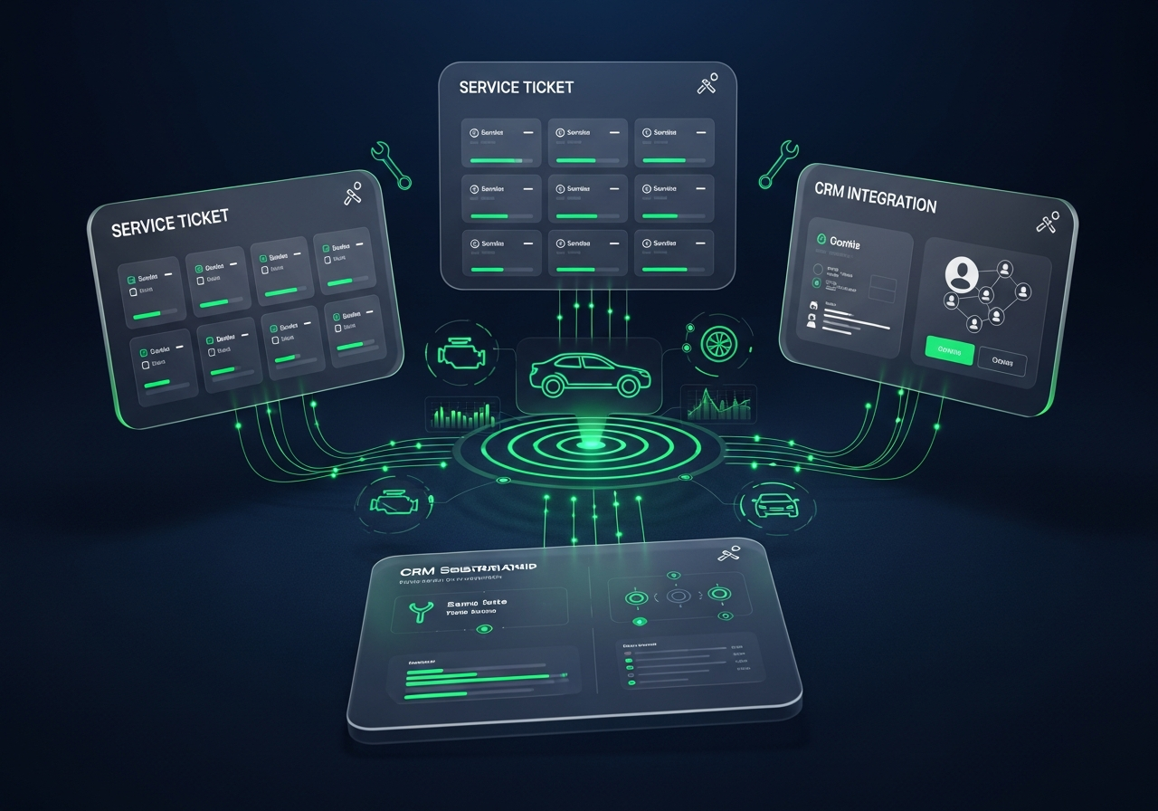AI-powered automotive service request intake system